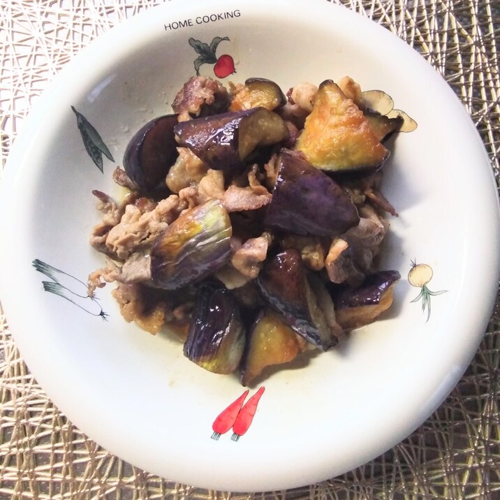 なす なすと豚肉のポン酢醤油炒め